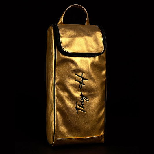 Porta Chuteira Dourado Personalizado | Proteção, Estilo e Seu Nome – LEGEND