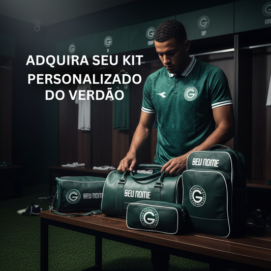 Kit Oficial Goiás E.C. Personalizado | Mochila, Mala, Porta Chuteira e Necessaire – Seu Nome em Destaque